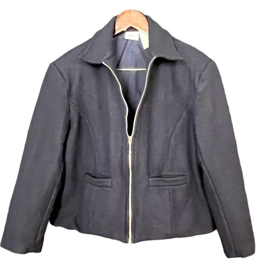 Vintage Wool Jacket, Deep Navy | L 14/16